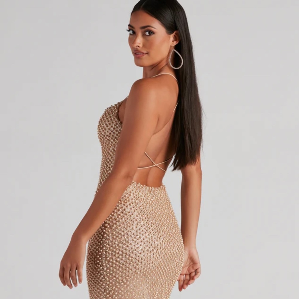 Windsor Gold Pearl Dress